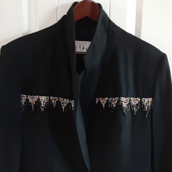 Vintage Fringe Sum-es Los Angeles Unique Jacket Coat Western Fringe Cowboy Large - Picture 3 of 8